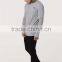 Bulk Wholesale Long Sleeve T Shirt with Thumb hole Soft Grey Blank 95% Cotton 5% Elastane T Shirt for Men