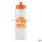 USA Made 32 oz Sports Bottle With View Stripe And Push Pull Lid - BPA/BPS-free, FDA compliant and comes with your logo