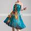 Maxi Peacock Feathers Printed Multiple Wear Long Ethnic Skirts