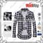 Korean Style Shirt Long Sleeve 100% Cotton Checked Plaid Shirt Men Autumn Spring Fashion Slim Fit Cotton check Shirt