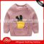 children pullover pocket cute pattern turtleneck wool sweater for kids with low prices