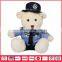 Customized Soft Police Bear Toy With Police Uniform & Hat