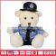 30cm Lovely Customized Woman Police Bear Toy With Uniform & Hat