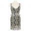 Jacquard Lace Spaghetti Strap Dress Lady Sexy Wear Evening Dress Party Wear