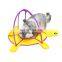 Creative turtle shape foldable pet cat toy with stretchable bell and sisal pad for cat