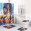 Europe style couples antislip  bathroom sets with shower curtain and rugs new