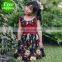 2019 summer girls red floral dress summer girl sleeveless bandage dress free ship