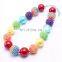 Kid Chunky Necklace Girl Rainbow bubble beads necklace boutique beauty birthday Gift