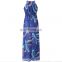 Mother daughter matching dresses chiffon o neck sleeveless party beach boho long maxi dress summer dresses women with belt