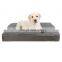 Luxury Orthopedic Ped Bed Memory Form Dog Bed with Waterproof Liner and Removable Cover