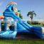 20ft Tall Inflatable Wet and Wild Shark Double Water Slides With Pool
