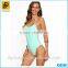 New Design 2016 Hot Women Sexy Mint Green Backless One-Piece Swimwear