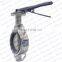 Bundor ss316 butterfly valve class 150 DN100 fit for multistandard handle clamp butterfly valve