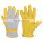 HANDLANDY yellow Whole grain goat skin palm ladies gardening gloves  working glove safety gloves guantes