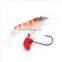 7cm 10cm Jig head worm hook Glow Shrimps Fish Lures saltwater fishing lure lead head soft plastic lure