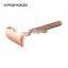 Rose Gold Double Edge Shaving Safety Razors walnut Wood Shaving Safety Shaver
