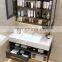 Luxury bathroom vanity cabinets bathroom sinks cabinet set with LED mirror