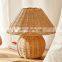 Unique High Quality natural woven rattan Table Lamp Decor Lamp For Desk Best Price Vietnam Manufacturer