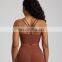 Hot Sale High Neck Long Line Straps Cross Back Naked Soft Breathable Sports Gym Fitness Yoga Bra Top Women Training Wear Clothes