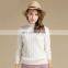 Oversized Women White Color Half Turtleneck Cable Knit Italian Cashmere Sweater