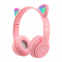 Over Ear DJ Audio Lighting Headphone Foldable TF Card Wireless BT Cat Ear Headset