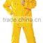 PVC Yellow Hooded Long Raincoat For Men