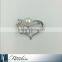 Wholesale fashion crystal Heart shaped pearl brooch
