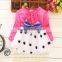 bow knot and dot dresses fall kids clothing