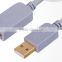 Xinya hot selling gold plated A/M to A/F USB cable fashion sliver gray USB cable for Data transmission