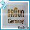 Custom thin silver metal stickers,aluminum sticker strong adhensive metal stickers