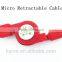 New micro usb cable micro retractable cable portable retractable cable