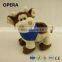Very Soft Cheap Brown pv Plush Fabric Cow Toys