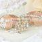 fashionable leaves shape alloy enamel crystal barrette