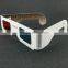 Top good quality printed Paper 3d Glasses Games red blue papaer 3d glasses