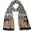 Chiffon Custom Hot Fashion 100% Polyester Scarf With Animal Printed Design For Lady