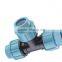 PP compression fittings 20-110 equal tee pp fitting