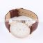 China movt leather rose gold quartz watch men luxury