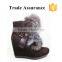 Fashion women rabbit fur furry snow boots