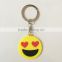 hot fashion emoji Customized styles of PVC emoji keychains