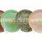 13 inch glass Platter/show plate/under plate in metallic Color Painted and plating on back