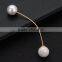 Korea simple geometric suit men pearl brooch pins                        
                                                                                Supplier's Choice