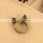 Antique Vintage Bronze Style Kawaii Kitty Cat Ear Metal Costume Jewellery Ring