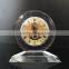Round shaped crystal desktop clock