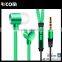 Hot Sell HIFI Stereo Shoelace earphone design with 3.5DC and with Microphone--EO3031B