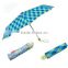 Shangyu factory 21 inch 8k metal frame pongee fabric 3 fold umbrella