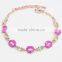 2016 New style beautiful enamel sexy red lips link korean bracelet