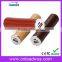 Custom wooden portable mobile power bank 2600mAh in cylindrical shape