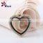 gold,rose gold,nickle and gun black color glass heart shape frame charm for memory colletion