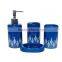 High quality blue funny bathroom accessories set