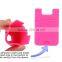 mobile phone silicone back card pouch